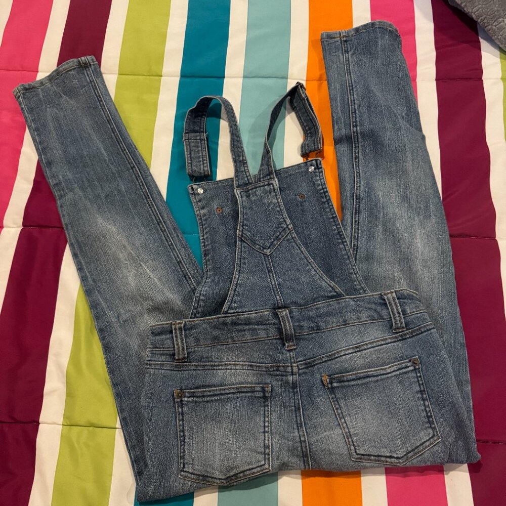Cherokee Classic Medium Wash Denim Overalls – Adjustable Straps – Size L - Picture 7 of 8